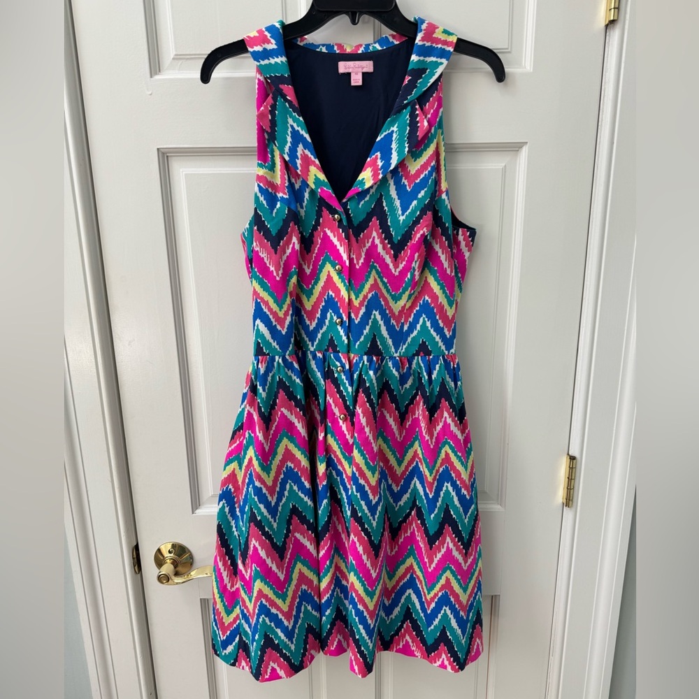 Lilly Pulitzer Multicolor Chevron Dress